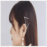 Maxbell 10xGold Silver Geometric Shape Hair Clip Hair Stying for Women Girl Triangle - Aladdin Shoppers
