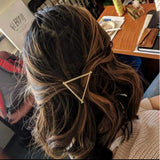 Maxbell 10xGold Silver Geometric Shape Hair Clip Hair Stying for Women Girl Triangle - Aladdin Shoppers