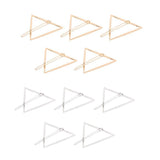 Maxbell 10xGold Silver Geometric Shape Hair Clip Hair Stying for Women Girl Triangle - Aladdin Shoppers