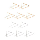 Maxbell 10xGold Silver Geometric Shape Hair Clip Hair Stying for Women Girl Triangle - Aladdin Shoppers