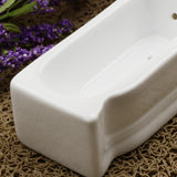 Maxbell 1/12 Ceramic White Square Bathroom Bathtub Doll House Furniture Micro Model Decoration - Aladdin Shoppers