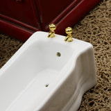 Maxbell 1/12 Ceramic White Square Bathroom Bathtub Doll House Furniture Micro Model Decoration - Aladdin Shoppers