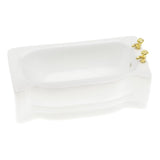 Maxbell 1/12 Ceramic White Square Bathroom Bathtub Doll House Furniture Micro Model Decoration