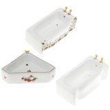 Maxbell 1/12 Ceramic White Square Bathroom Bathtub Doll House Furniture Micro Model Decoration - Aladdin Shoppers