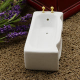 Maxbell 1/12 Ceramic White Square Bathroom Bathtub Doll House Furniture Micro Model Decoration - Aladdin Shoppers