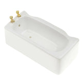 Maxbell 1/12 Ceramic White Square Bathroom Bathtub Doll House Furniture Micro Model Decoration - Aladdin Shoppers