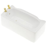 Maxbell 1/12 Ceramic White Square Bathroom Bathtub Doll House Furniture Micro Model Decoration - Aladdin Shoppers