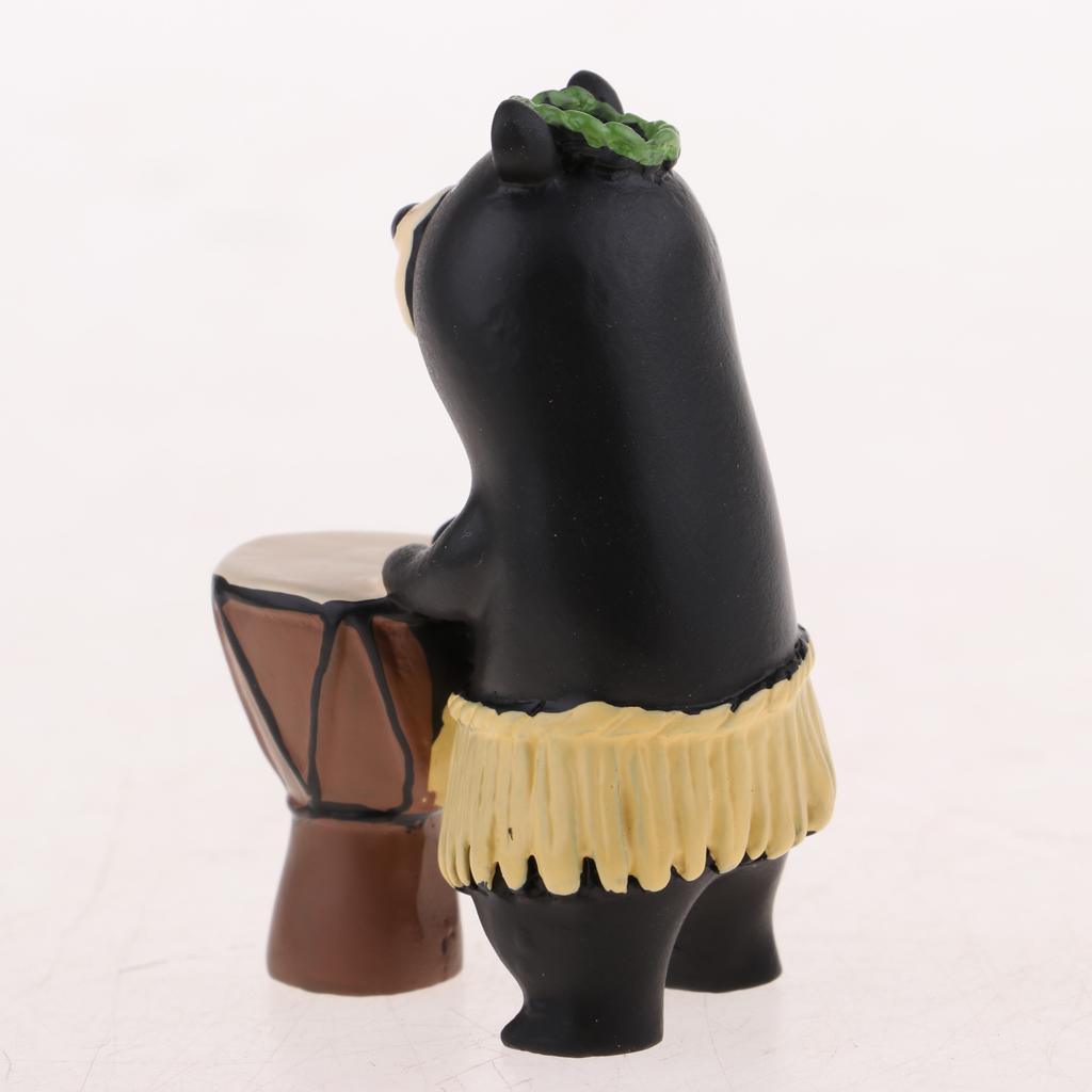 Maxbell 1/12 Dollhouse Decor Mini Hula Bear Figurine Kids Gift Home Desk Ornament - Aladdin Shoppers