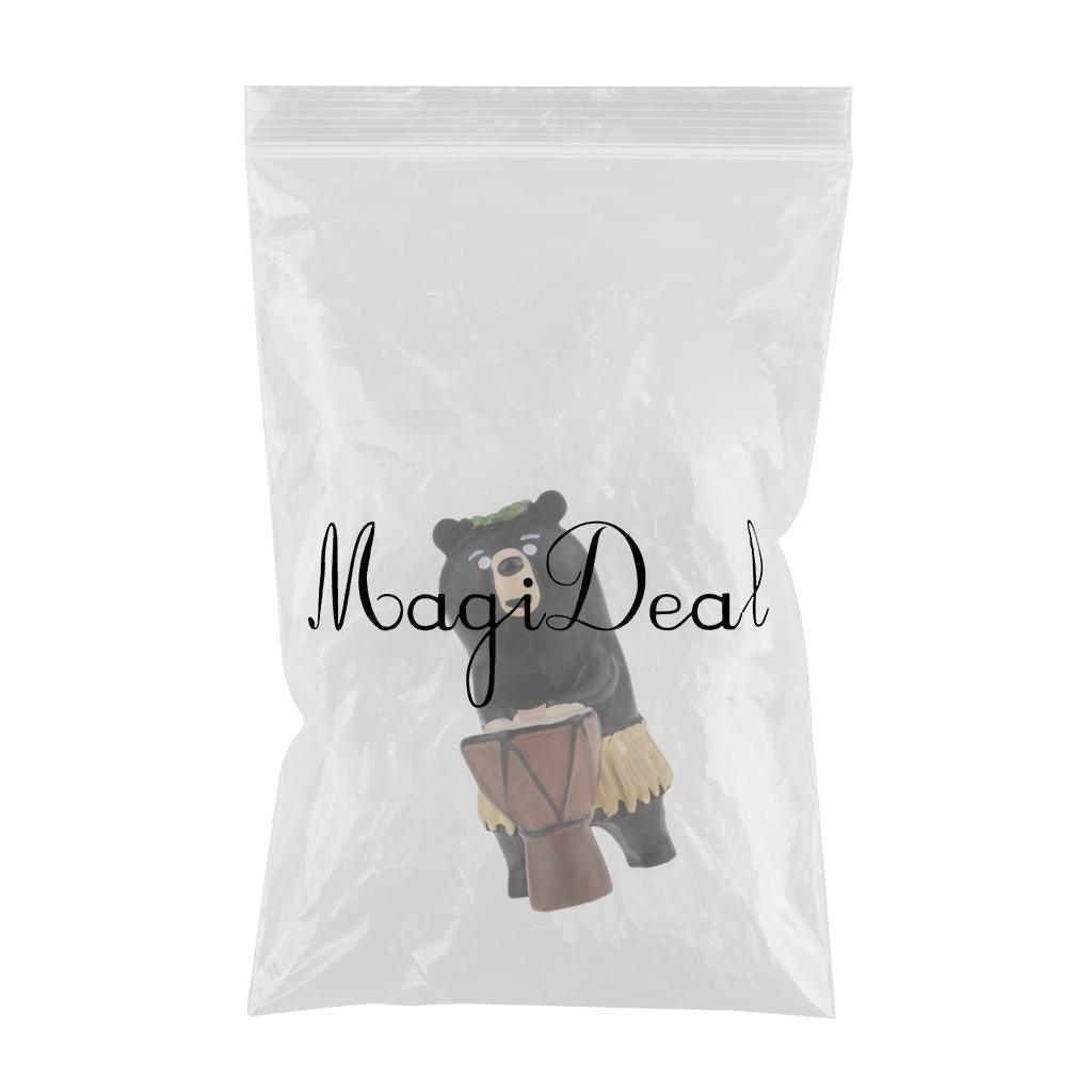 Maxbell 1/12 Dollhouse Decor Mini Hula Bear Figurine Kids Gift Home Desk Ornament - Aladdin Shoppers