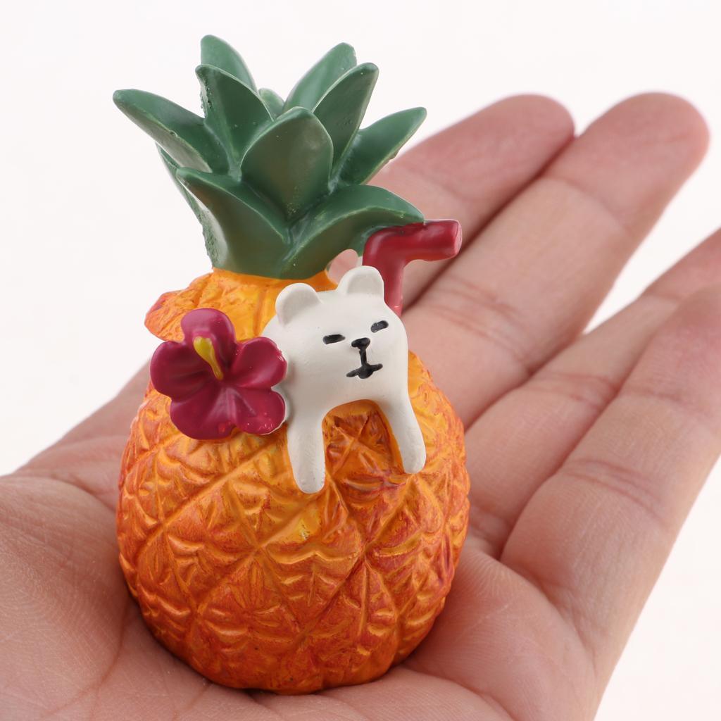 Maxbell 1/12 Dollhouse Decor Miniature Fruits Pineapple Drink Home Desk Ornament - Aladdin Shoppers
