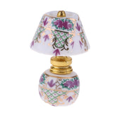 Maxbell 1/12 Dollhouse Miniature Furniture Porcelain Bedside Lamp Light Desk Lamp G - Aladdin Shoppers