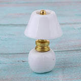 Maxbell 1/12 Dollhouse Miniature Furniture Porcelain Bedside Lamp Light Desk Lamp H - Aladdin Shoppers