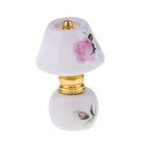 Maxbell 1/12 Dollhouse Miniature Furniture Porcelain Bedside Lamp Light Desk Lamp H - Aladdin Shoppers