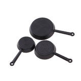 Maxbell 1/12 Dollhouse Miniatures Kitchen Utensils Pot and Pans Set of 3 pcs Black - Aladdin Shoppers