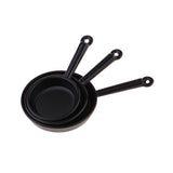 Maxbell 1/12 Dollhouse Miniatures Kitchen Utensils Pot and Pans Set of 3 pcs Black - Aladdin Shoppers