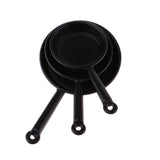 Maxbell 1/12 Dollhouse Miniatures Kitchen Utensils Pot and Pans Set of 3 pcs Black - Aladdin Shoppers