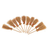 Maxbell 1/12 Dolls House Decoration Accessories Mini Bamboo Broom Model Dollhouse Miniature Cleaning Tools Kit Pretend Play Toy 10 Pieces - Aladdin Shoppers