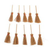 Maxbell 1/12 Dolls House Decoration Accessories Mini Bamboo Broom Model Dollhouse Miniature Cleaning Tools Kit Pretend Play Toy 10 Pieces - Aladdin Shoppers