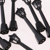 Maxbell 1/12 Miniature Architectural Courtyard Street Light Model Black Metal Outdoor Lamp Toy Dollhouse Life Scene Ornament 10 Pieces - Aladdin Shoppers