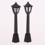 Maxbell 1/12 Miniature Architectural Courtyard Street Light Model Black Metal Outdoor Lamp Toy Dollhouse Life Scene Ornament 10 Pieces - Aladdin Shoppers
