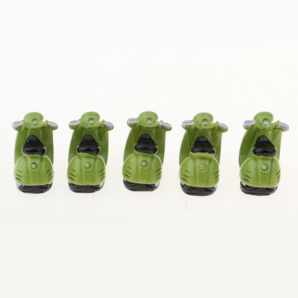 Maxbell 1/12 Miniature Motor Bicycle Toy Motorcycle Model Dollhouse Outdoor Ornament - Aladdin Shoppers