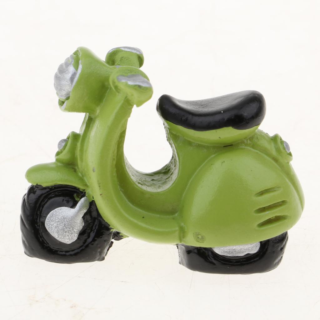 Maxbell 1/12 Miniature Motor Bicycle Toy Motorcycle Model Dollhouse Outdoor Ornament - Aladdin Shoppers