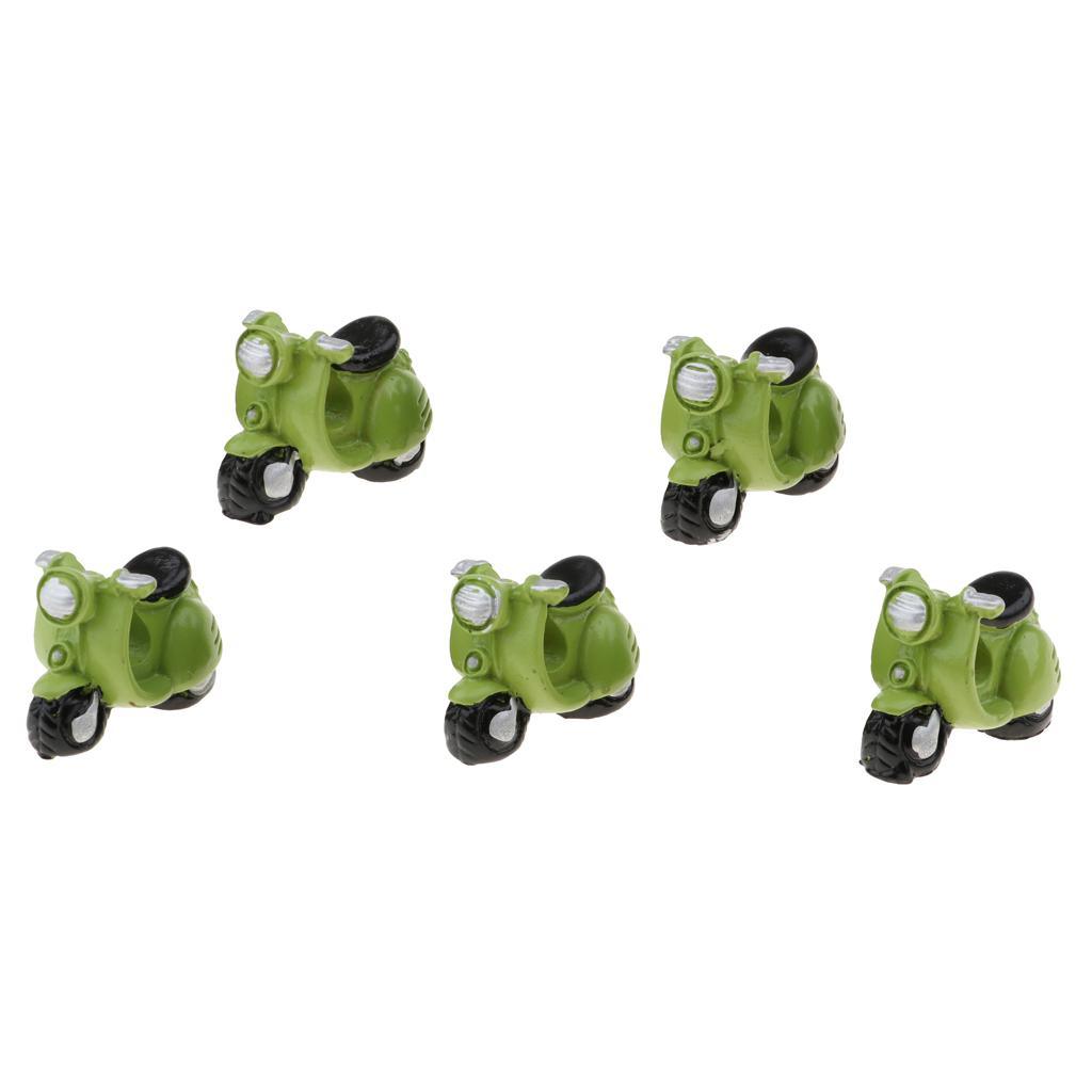 Maxbell 1/12 Miniature Motor Bicycle Toy Motorcycle Model Dollhouse Outdoor Ornament - Aladdin Shoppers