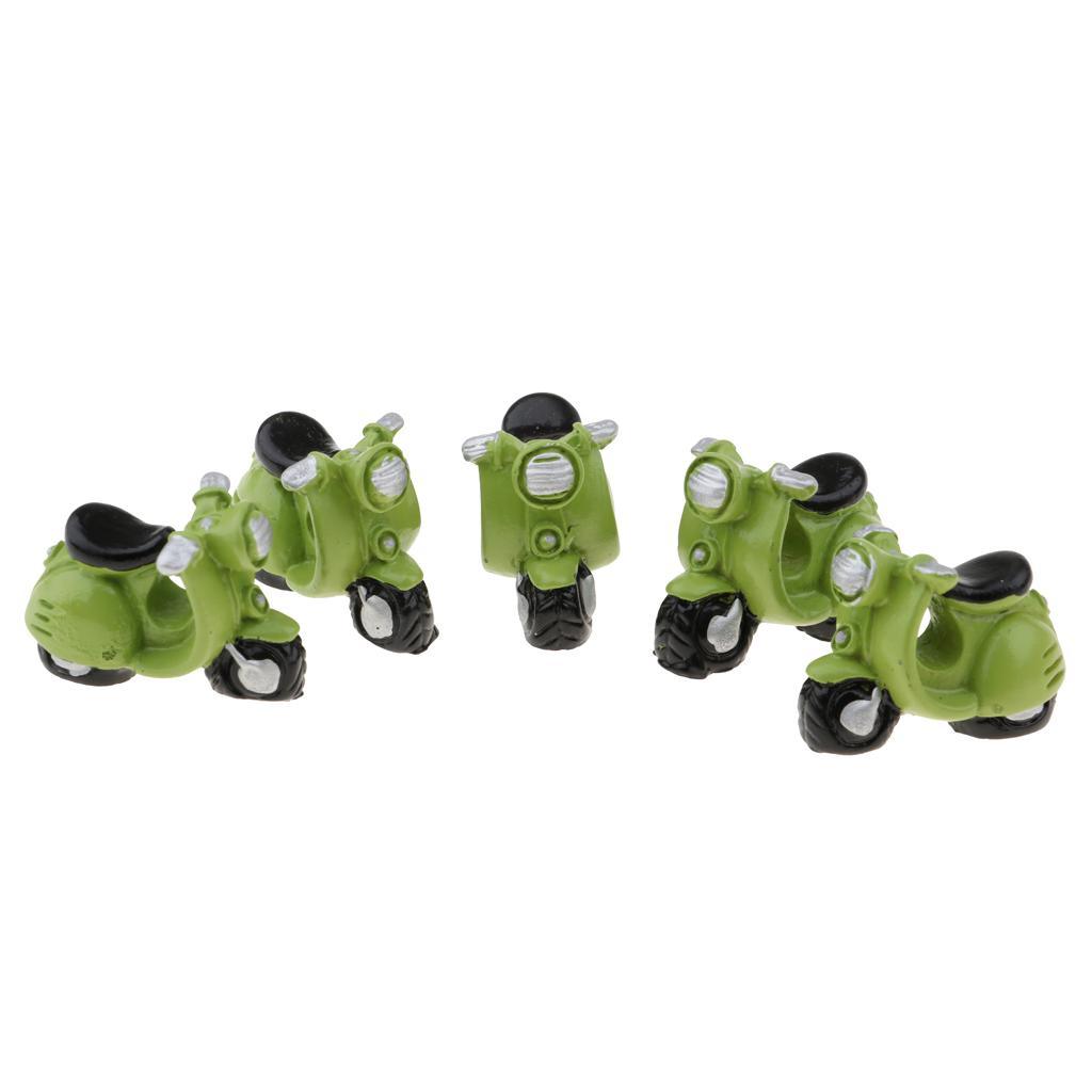 Maxbell 1/12 Miniature Motor Bicycle Toy Motorcycle Model Dollhouse Outdoor Ornament - Aladdin Shoppers