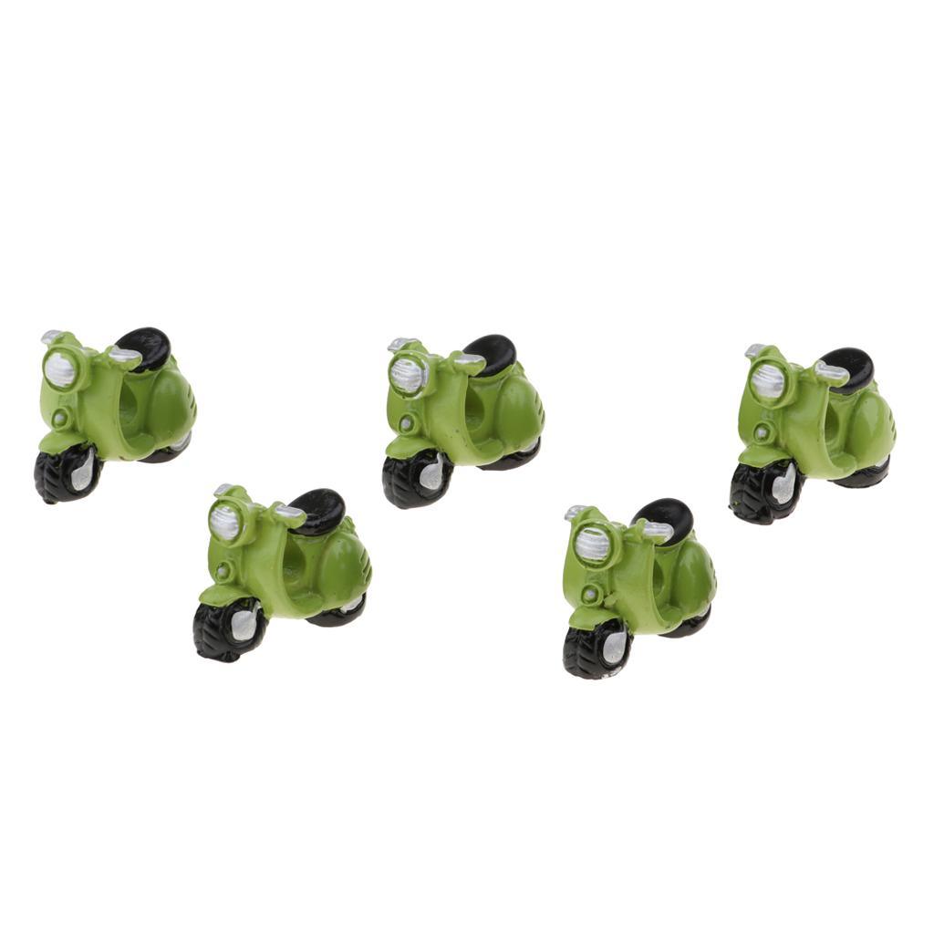 Maxbell 1/12 Miniature Motor Bicycle Toy Motorcycle Model Dollhouse Outdoor Ornament - Aladdin Shoppers