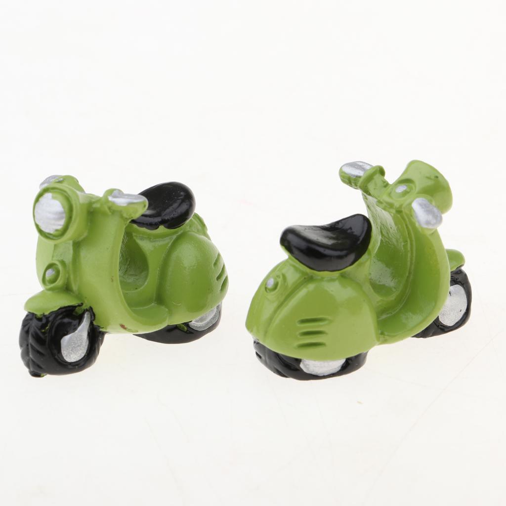 Maxbell 1/12 Miniature Motor Bicycle Toy Motorcycle Model Dollhouse Outdoor Ornament - Aladdin Shoppers