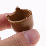 Maxbell 1/12 Scale Ceramic Flower Pots Miniatures Dollhouse Garden Decoration Brown - Aladdin Shoppers