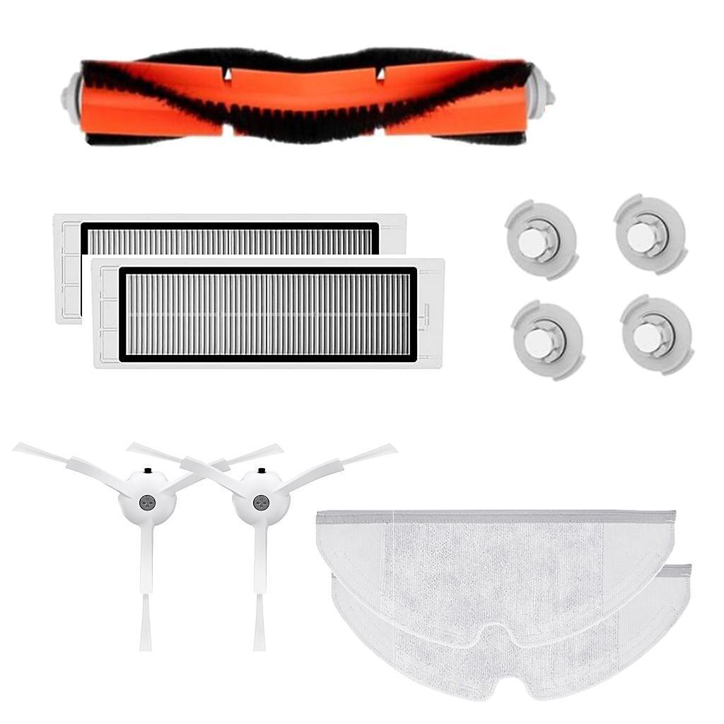 Maxbell 11x Vacuum Cleaner Hepa Filter Side Brush Mop Cloths Xiaomi Roborock Parts - Aladdin Shoppers