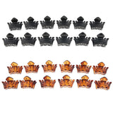 Maxbell 12 Pieces Mini Plastic Hair Claw Clamps Crown Grips Hair Accessory Black - Aladdin Shoppers