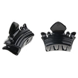 Maxbell 12 Pieces Mini Plastic Hair Claw Clamps Crown Grips Hair Accessory Black - Aladdin Shoppers