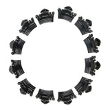 Maxbell 12 Pieces Mini Plastic Hair Claw Clamps Crown Grips Hair Accessory Black - Aladdin Shoppers