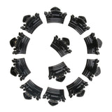Maxbell 12 Pieces Mini Plastic Hair Claw Clamps Crown Grips Hair Accessory Black - Aladdin Shoppers