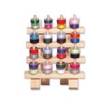Maxbell 12 Spool Wooden Bobbin Thread Rack Organizer Holder for Sewing Embroidery - Aladdin Shoppers