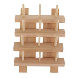 Maxbell 12 Spool Wooden Bobbin Thread Rack Organizer Holder for Sewing Embroidery - Aladdin Shoppers