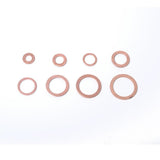 Maxbell 120 Pieces 8 Sizes Copper Washers Flat Ring Sump Plug Oil Seal Gasket Fittings - Aladdin Shoppers
