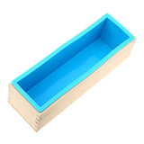 Maxbell 1200g Silicone Loaf Soap Mould Toast Bread Making Rectangle Mold B Blue