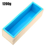 Maxbell 1200g Silicone Loaf Soap Mould Toast Bread Making Rectangle Mold B Blue - Aladdin Shoppers