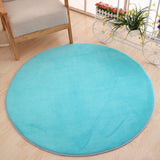 Maxbell 120cm Diameter Soft Plush Kids/Baby Playhouse Tent Carpet Children Bedroom Floor Cushion - Round Blue