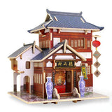 Maxbell 1/24 DIY Miniature Kits 3D Dollhouse with Furniture Chinese Tea House Gift - Aladdin Shoppers