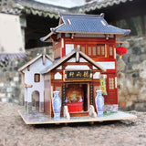 Maxbell 1/24 DIY Miniature Kits 3D Dollhouse with Furniture Chinese Tea House Gift - Aladdin Shoppers