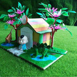 Maxbell 1/25 DIY Dollhouse Miniature Kit Wooden House with Baby Boy Craft Kids Gift - Aladdin Shoppers