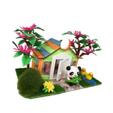 Maxbell 1/25 DIY Dollhouse Miniature Kit Wooden House with Panda Craft Kids Gift - Aladdin Shoppers