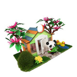 Maxbell 1/25 DIY Dollhouse Miniature Kit Wooden House with Panda Craft Kids Gift - Aladdin Shoppers