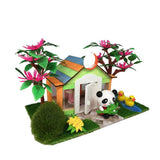 Maxbell 1/25 DIY Dollhouse Miniature Kit Wooden House with Panda Craft Kids Gift - Aladdin Shoppers