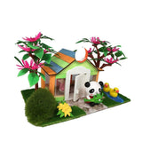 Maxbell 1/25 DIY Dollhouse Miniature Kit Wooden House with Panda Craft Kids Gift - Aladdin Shoppers