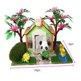 Maxbell 1/25 DIY Dollhouse Miniature Kit Wooden House with Panda Craft Kids Gift - Aladdin Shoppers